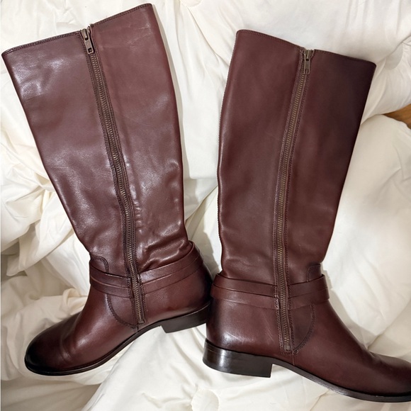 Frye Brown Leather Tall, Knee Boots - Picture 8 of 10